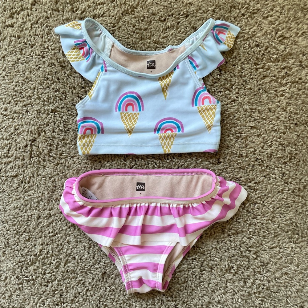 Tea Collection size 4 two piece swimsuit